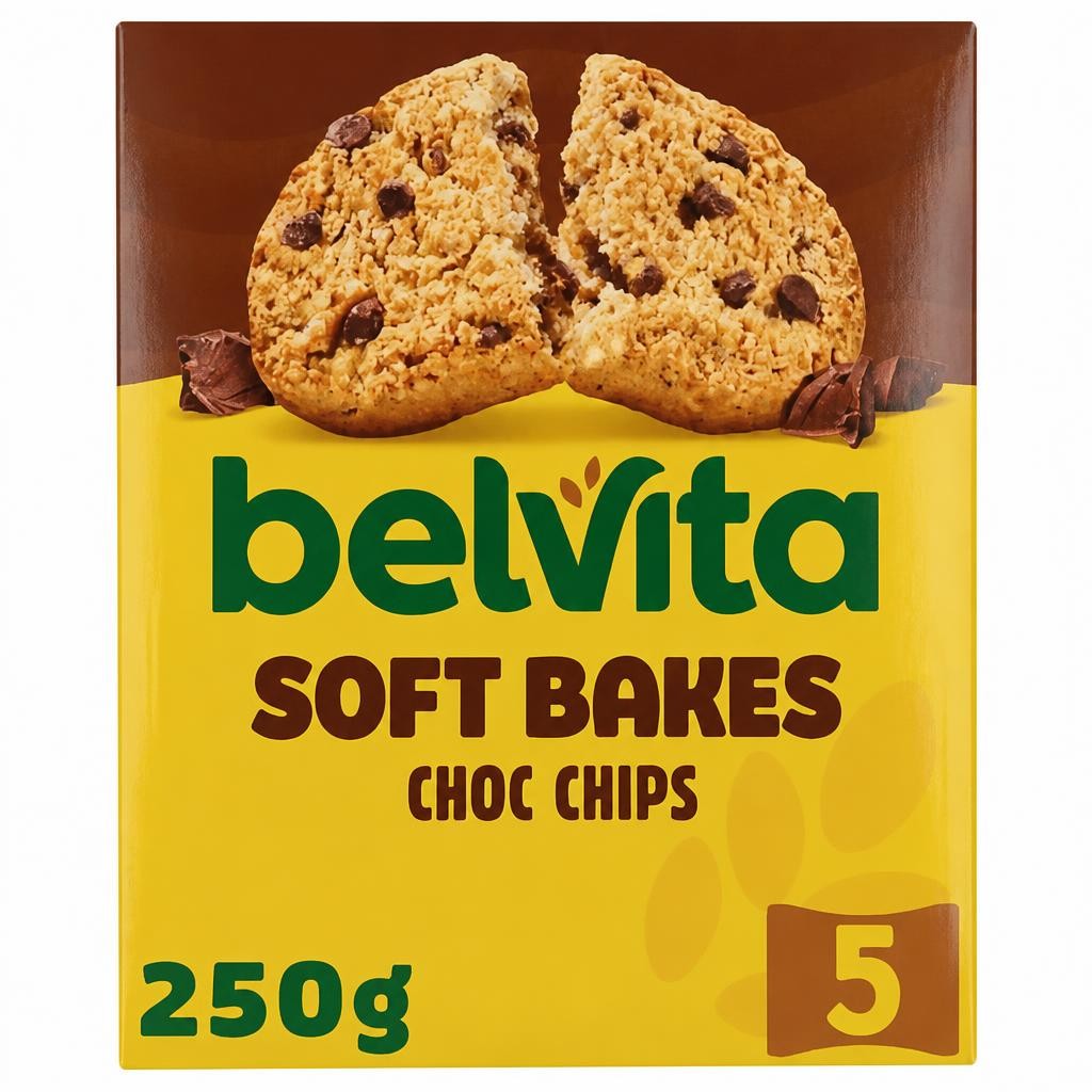 BelVita Breakfast Biscuits Soft Bakes Choc Chips 5 Pack