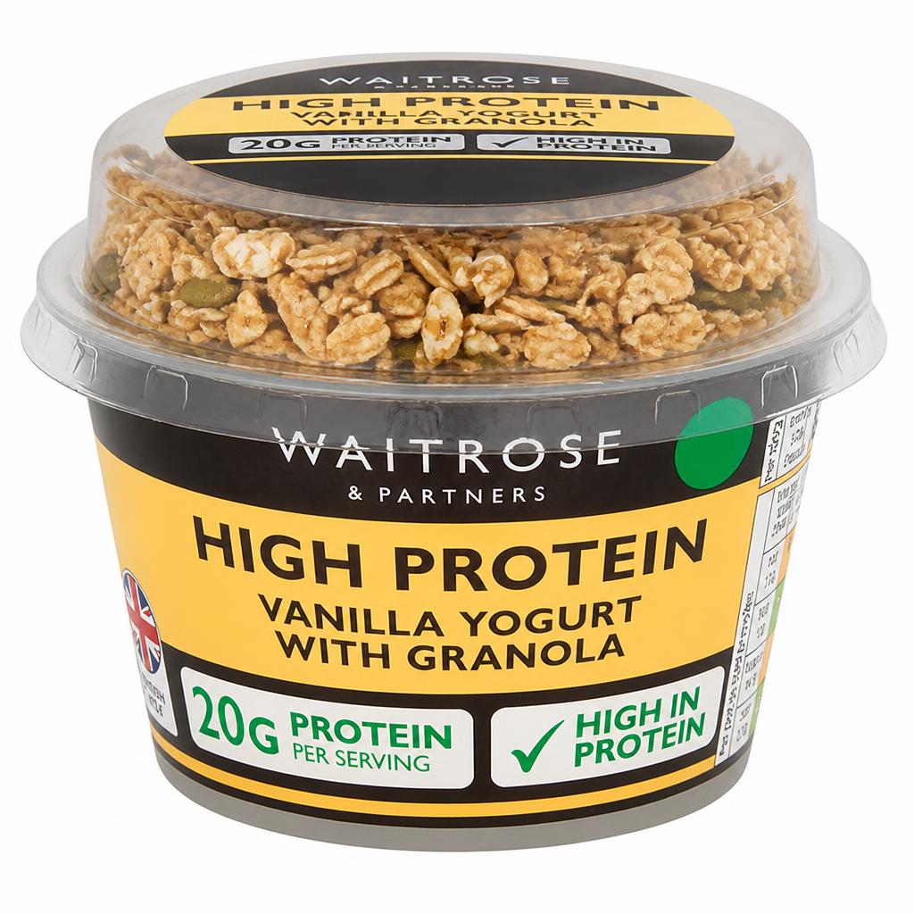High Protein Vanilla Yogurt with Granola