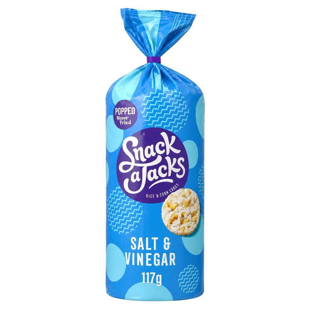 Snack A Jacks Jumbo Salt & Vinegar Sharing Rice Cake Crisps