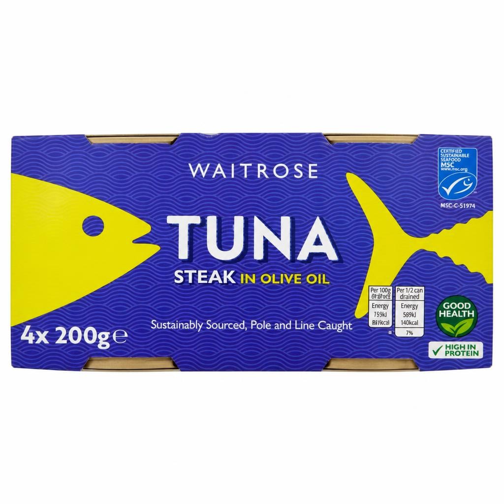 Waitrose MSC Tuna Steak in Olive Oil