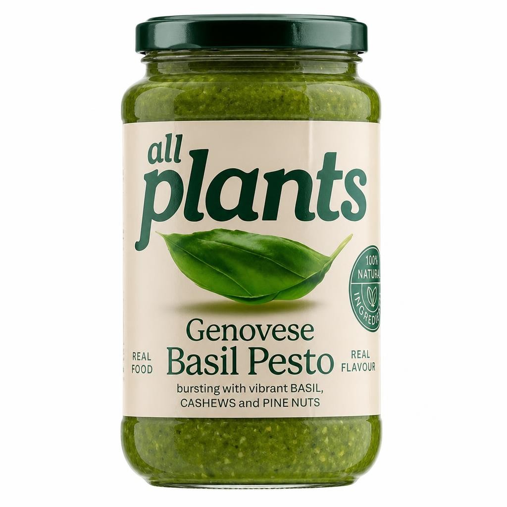 All Plants By Deliciously Ella Green Basil Vegan Pesto With Tofu