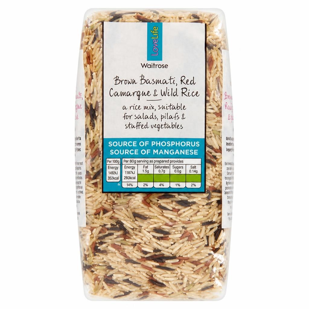 Waitrose Brown Basmati, Red Camargue & Wild Rice