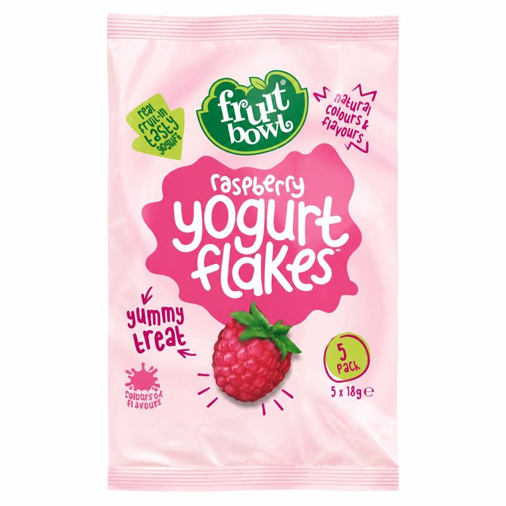 Fruit Bowl Raspberry Yogurt Flakes