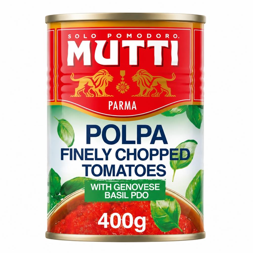 Mutti Finely Chopped Tomatoes with Basil