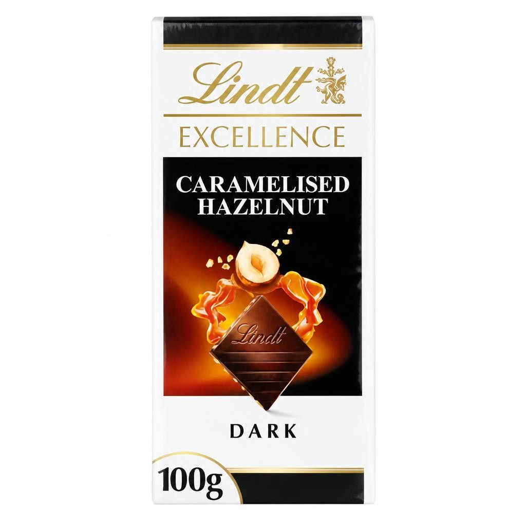 Lindt Excellence Caramelised Hazelnut Dark Chocolate Bar