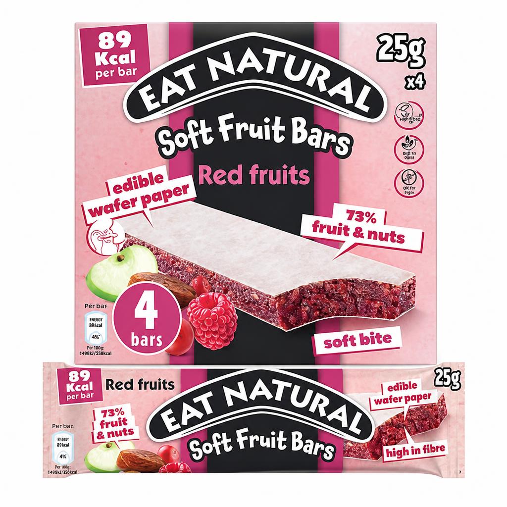 Eat Natural Soft Red Berry Fruit & Nut Snack Bars Multipack