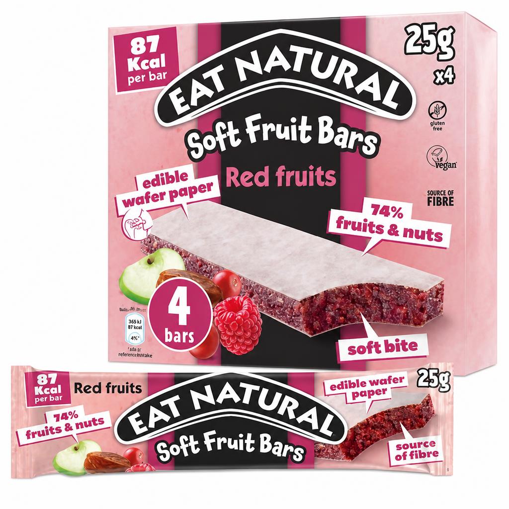 Eat Natural Soft Red Berry Fruit & Nut Snack Bars Multipack