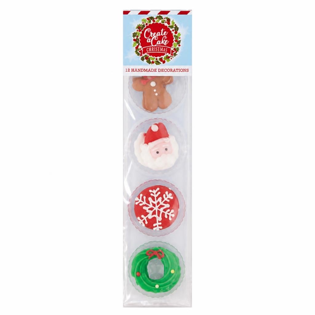 Create a Cake Christmas Icing Decorations