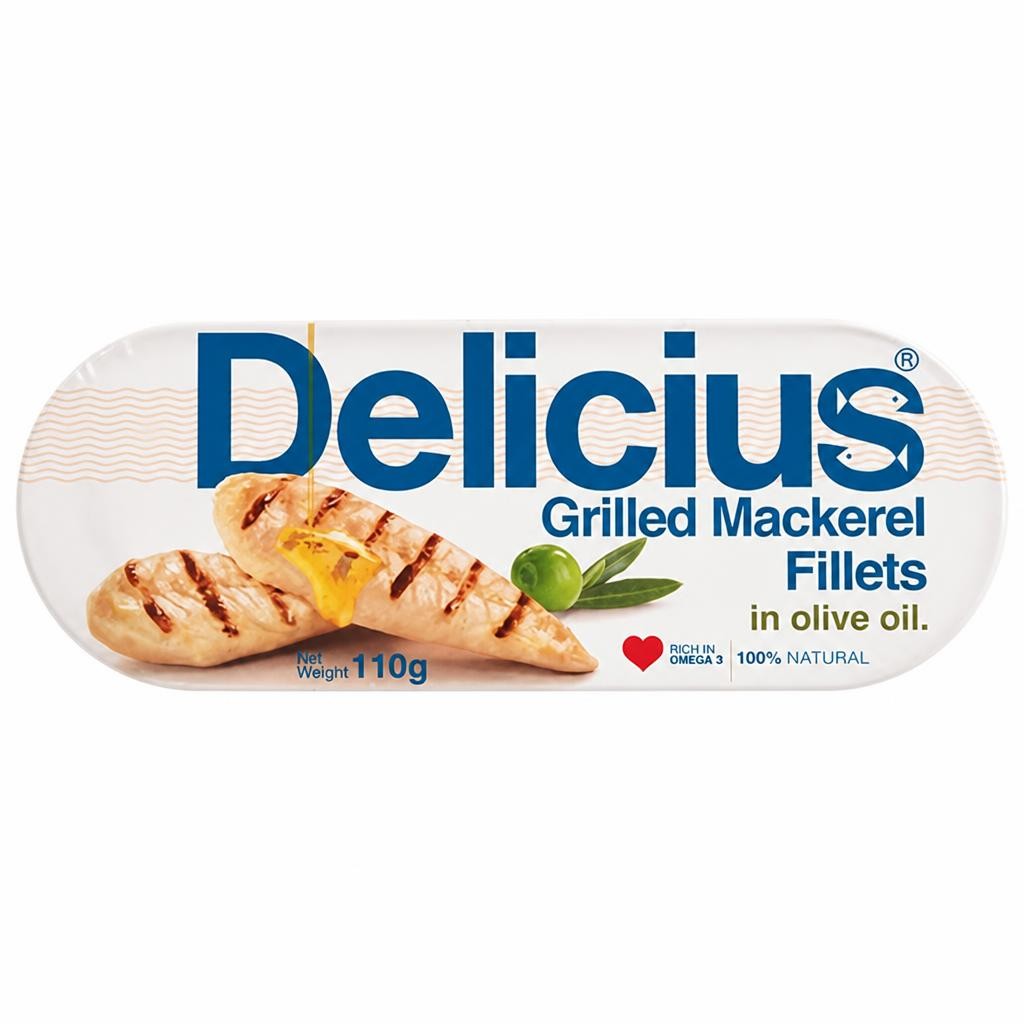 Delicius Grilled Mackerel Fillets in Olive Oil