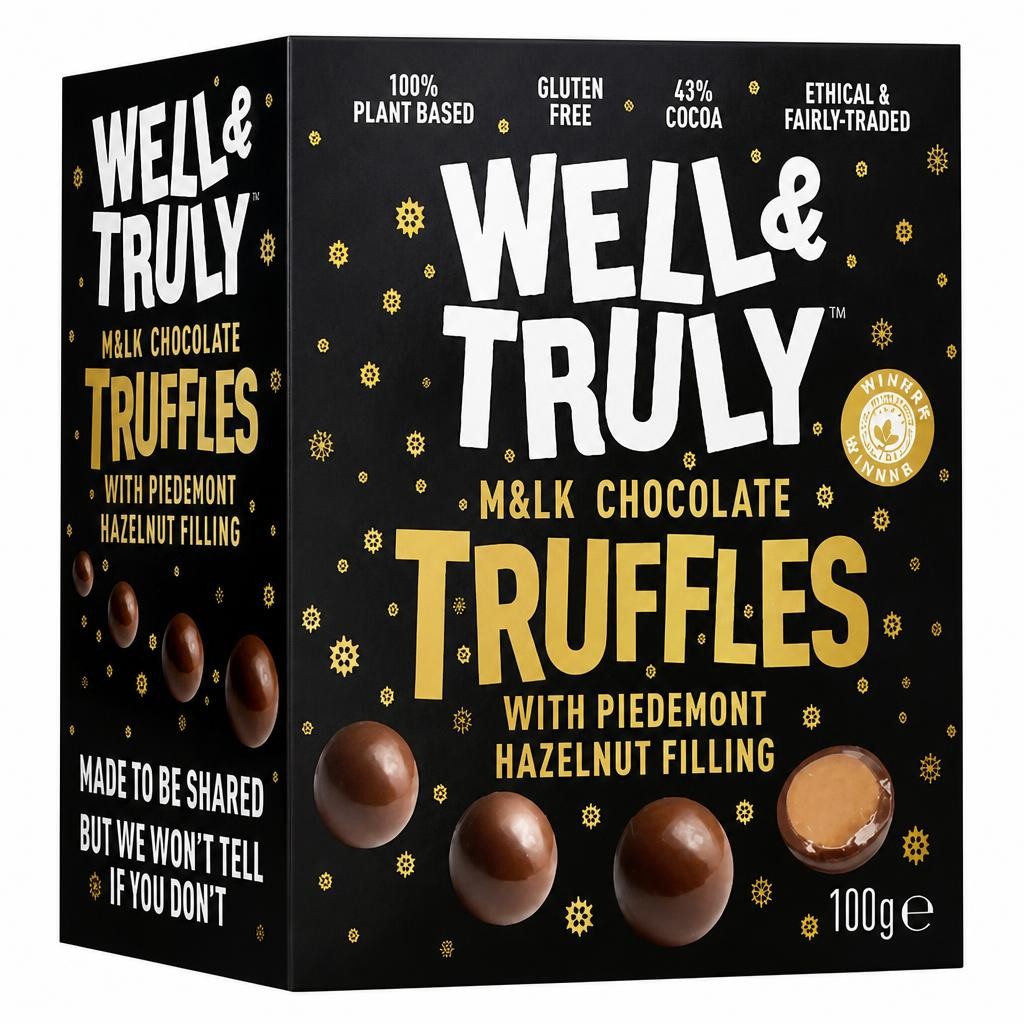 Well&Truly M&lk Chocolate Truffles with Piedemont Hazelnut Filling