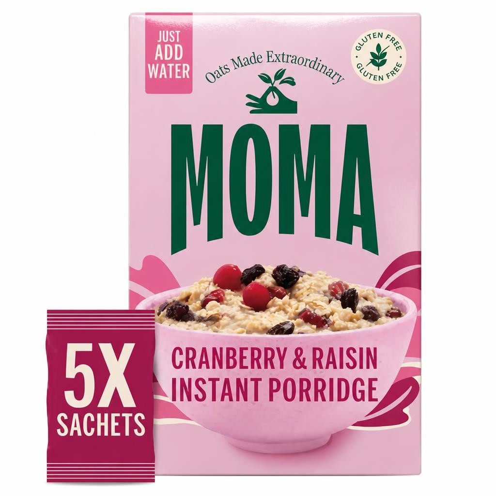 MOMA Jumbo Oat Porridge Sachets Cranberry & Raisin