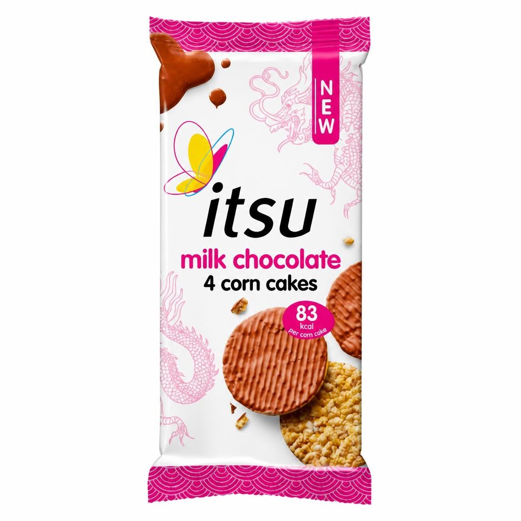 itsu Milk Chocolate 4 Corn Cakes