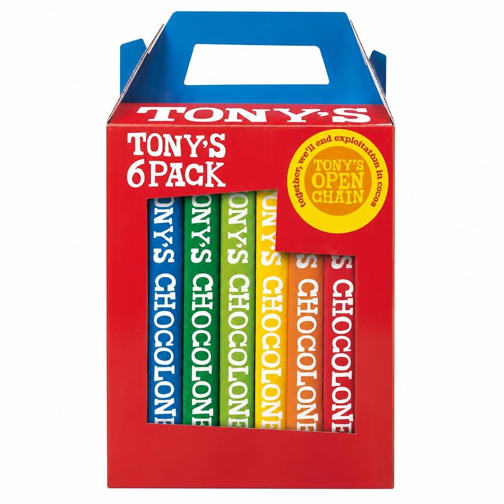 Tony's Chocolonely Rainbow 6 Pack