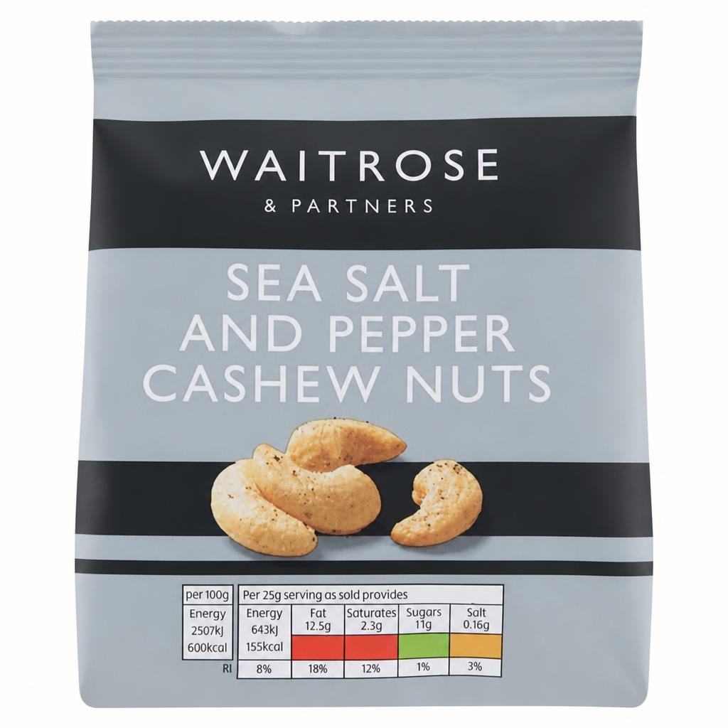 Waitrose Sea Salt And Pepper Cashew Nuts