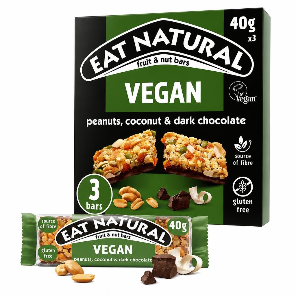 Eat Natural Simply Vegan Peanuts Coconut & Chocolate Multipack 3 Bars