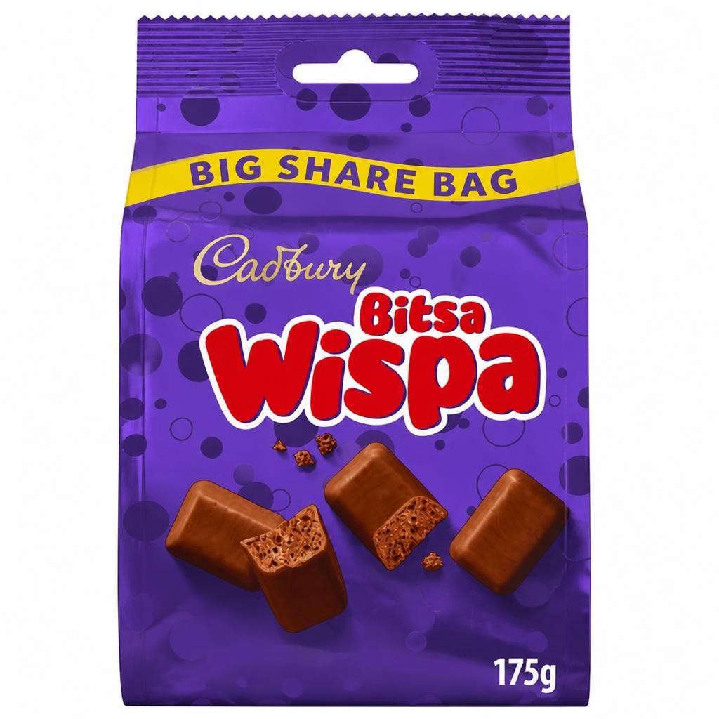 Cadbury Bitsa Wispa Chocolate Sharing Chocolate Bag