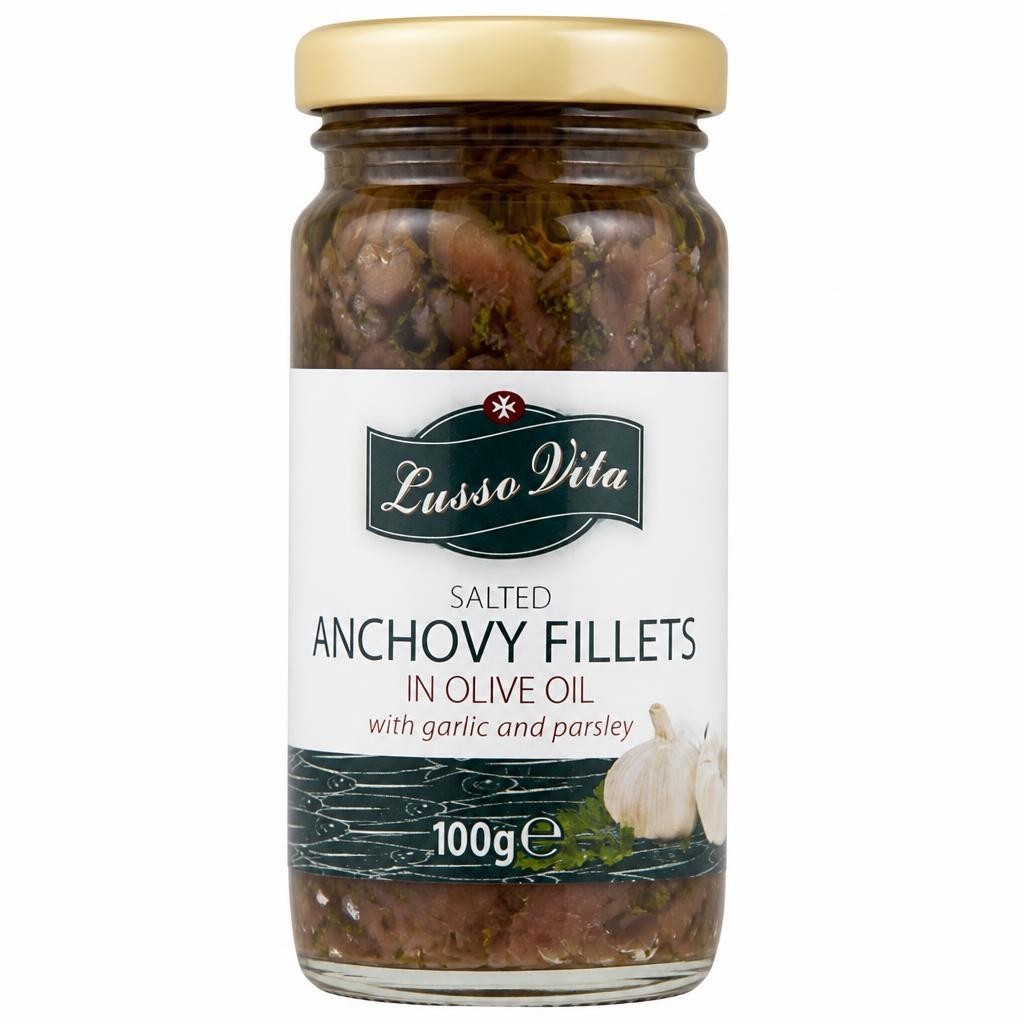 Lusso Vita Anchovy Fillets with Garlic