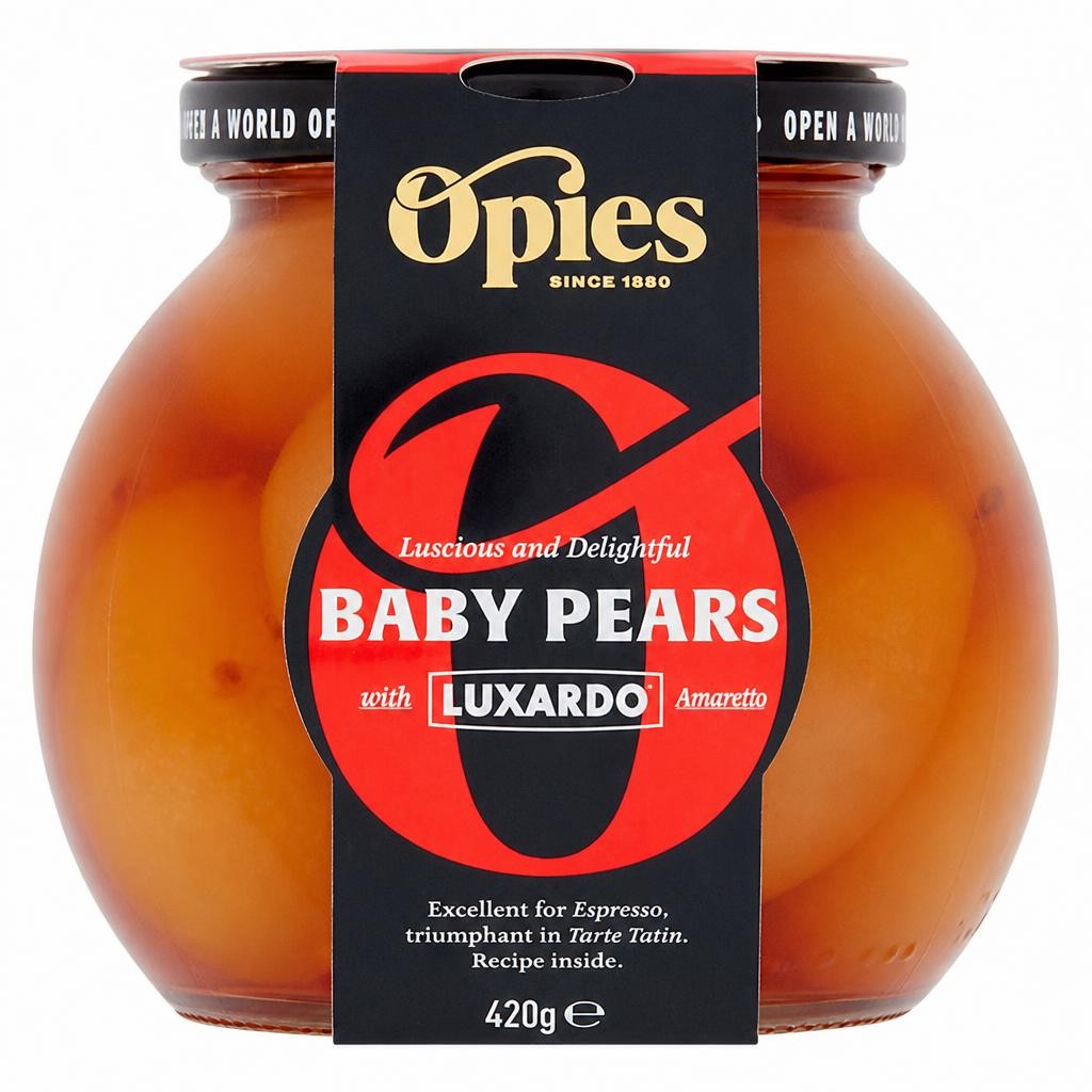 Opies Baby Pears with Luxardo Amaretto