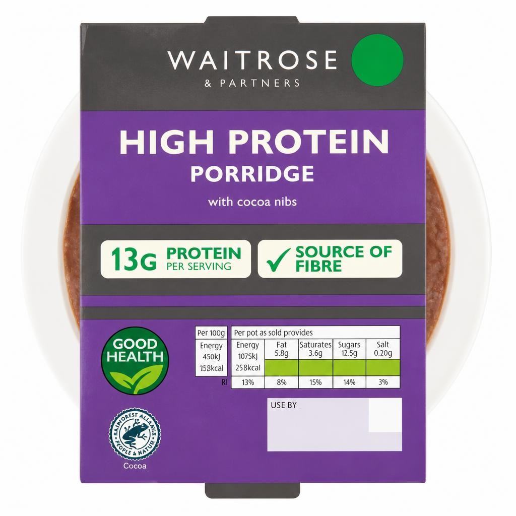 Waitrose High Protein Porridge with Cocoa Nibs