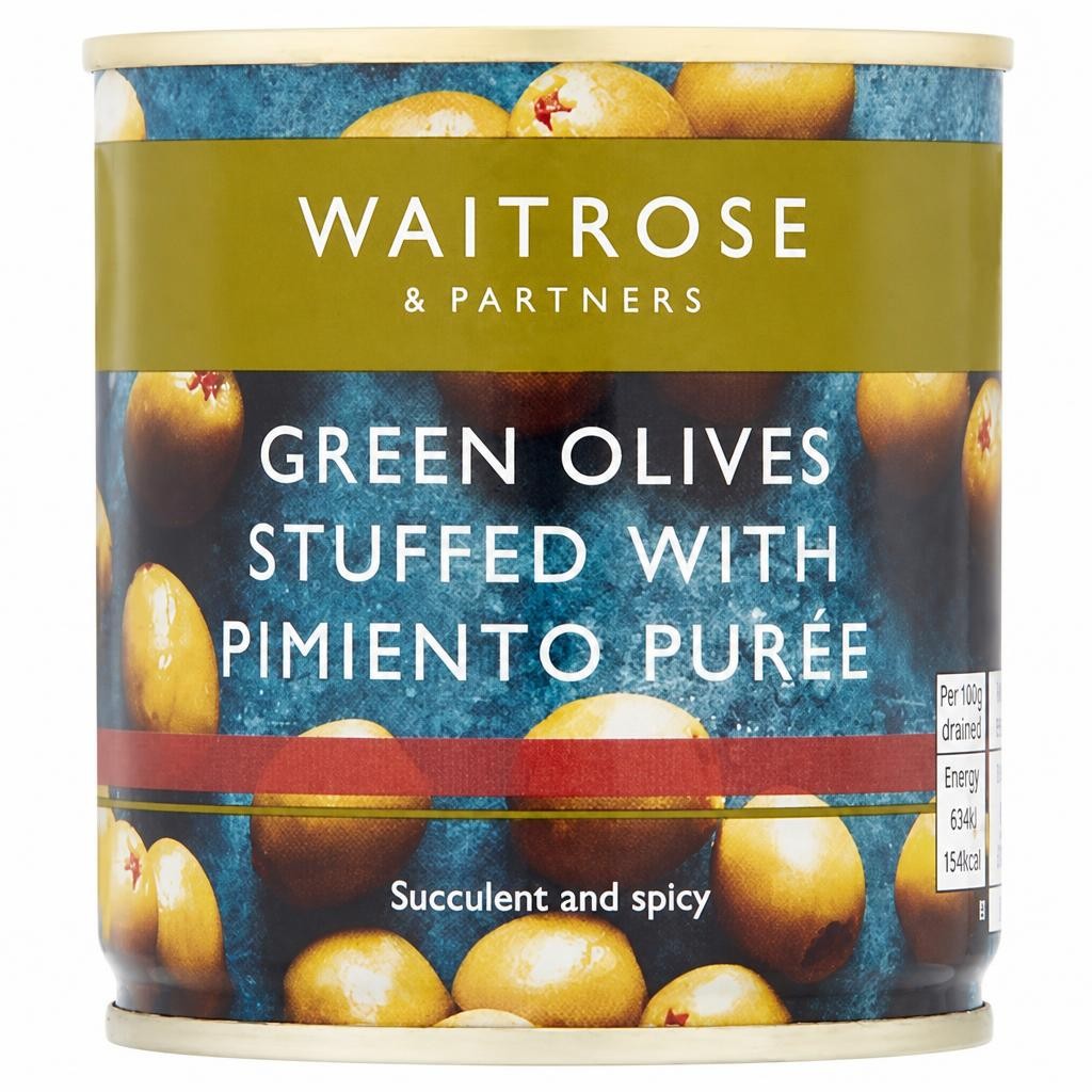 Waitrose Green Olives Pimiento Puree