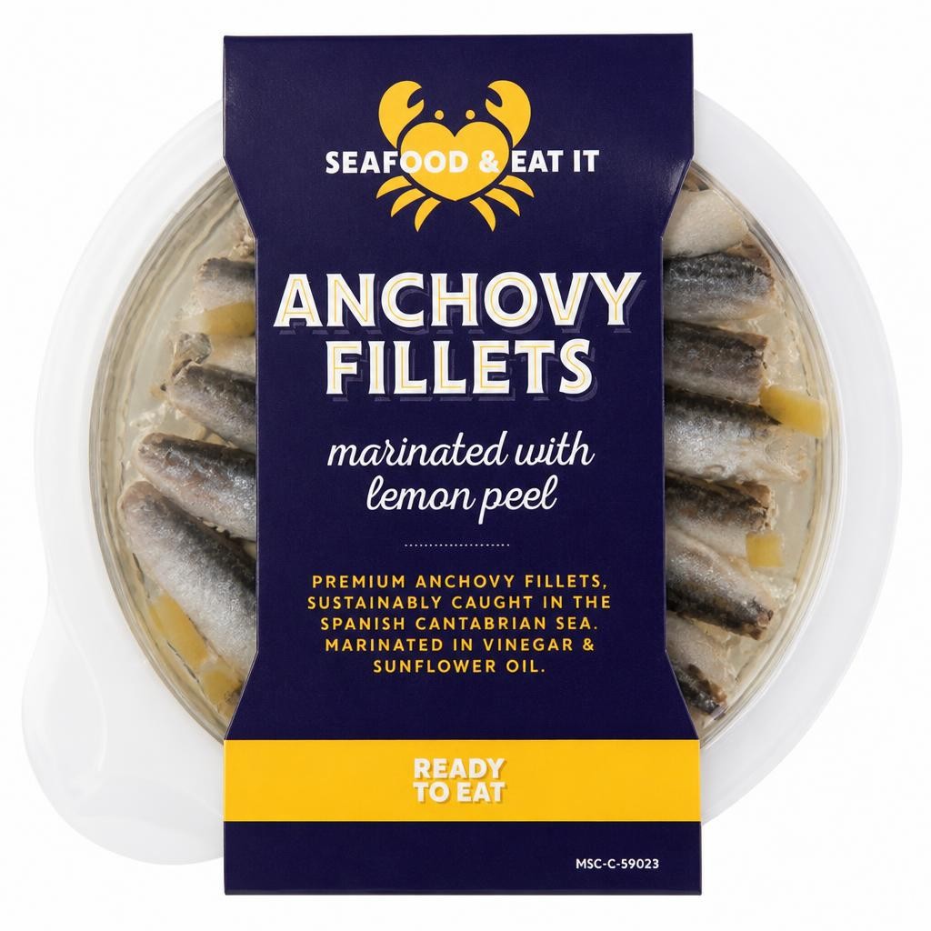 Seafood & Eat It Anchovy Fillets with Lemon Peel