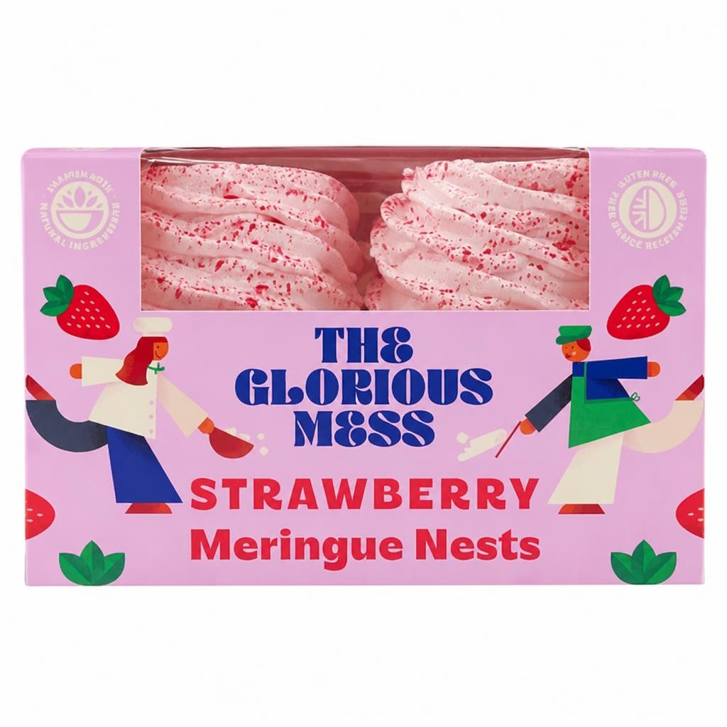 The Glorious Mess Strawberry Meringue Nests