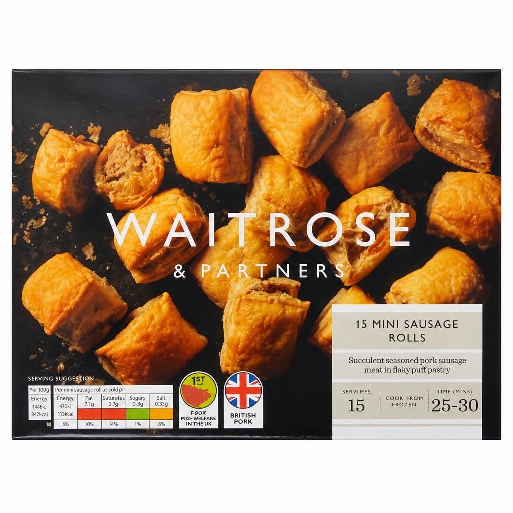 Waitrose Frozen 15 Cocktail Sausage Rolls
