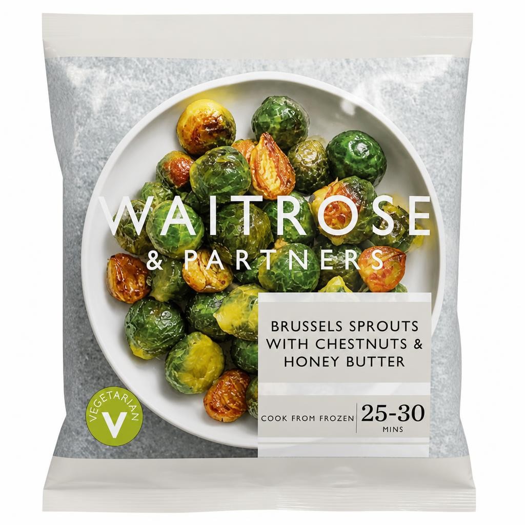 Waitrose Frozen Brussels Sprouts, Chestnuts & Honey Butter