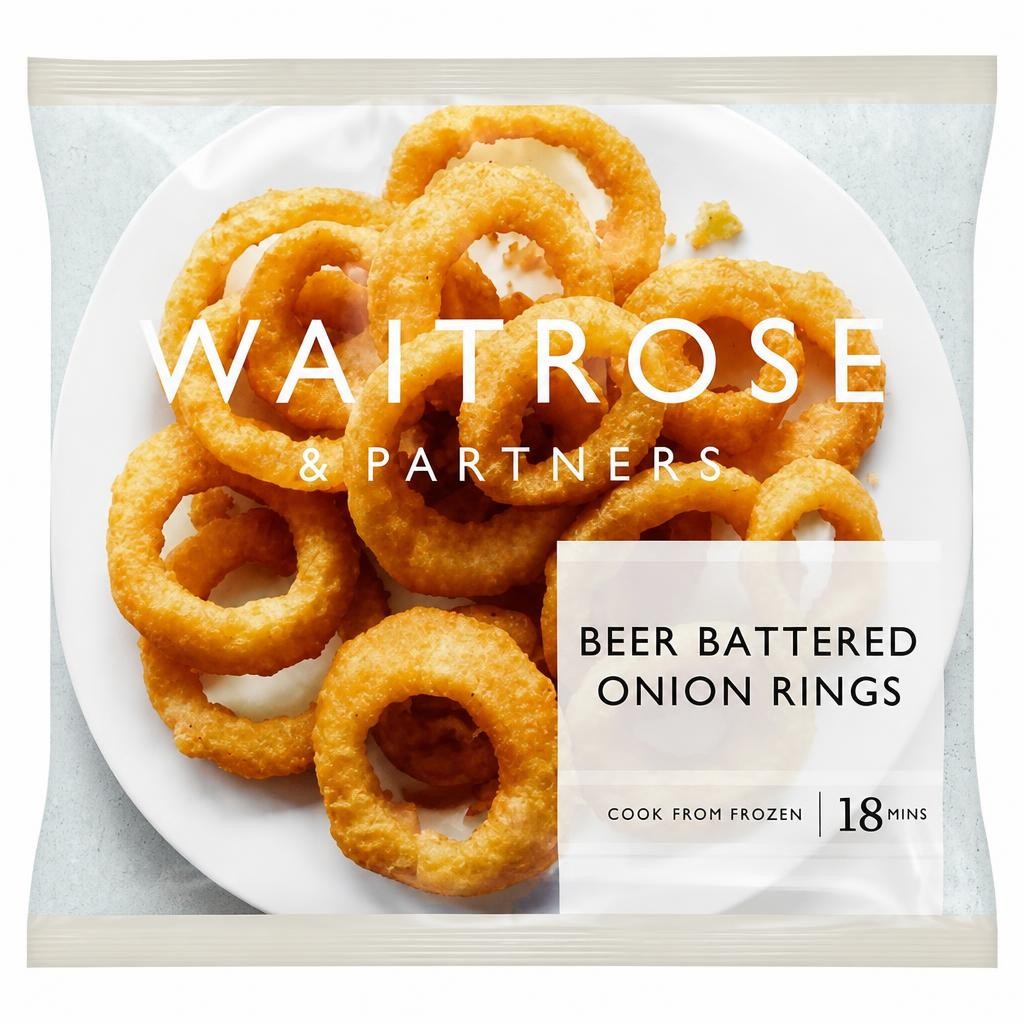 Waitrose Frozen Beer Battered Onion Rings