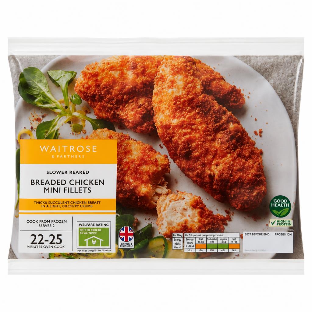 Waitrose Frozen Breaded Chicken Breast Mini Fillets