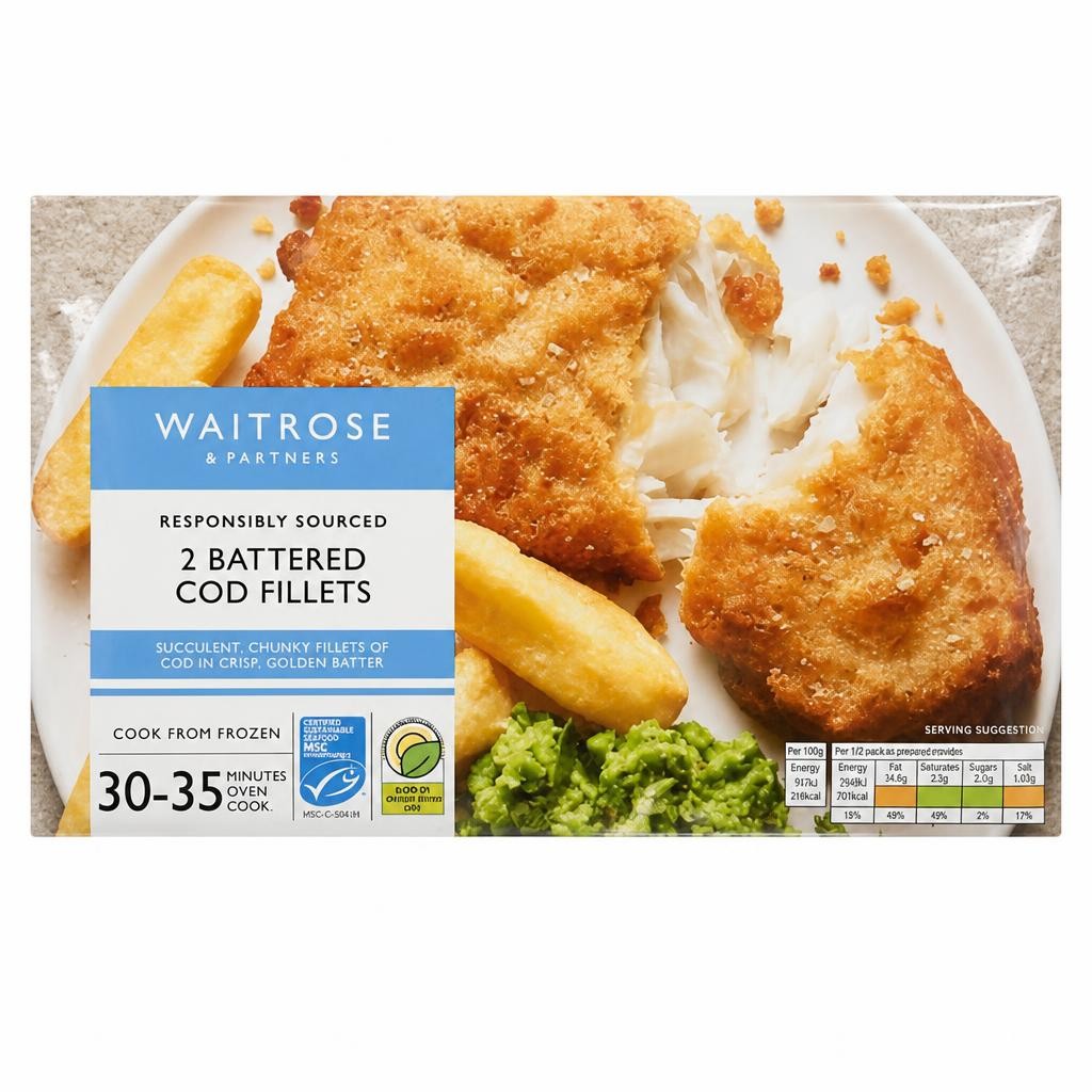 Waitrose 2 Battered Cod Fillets