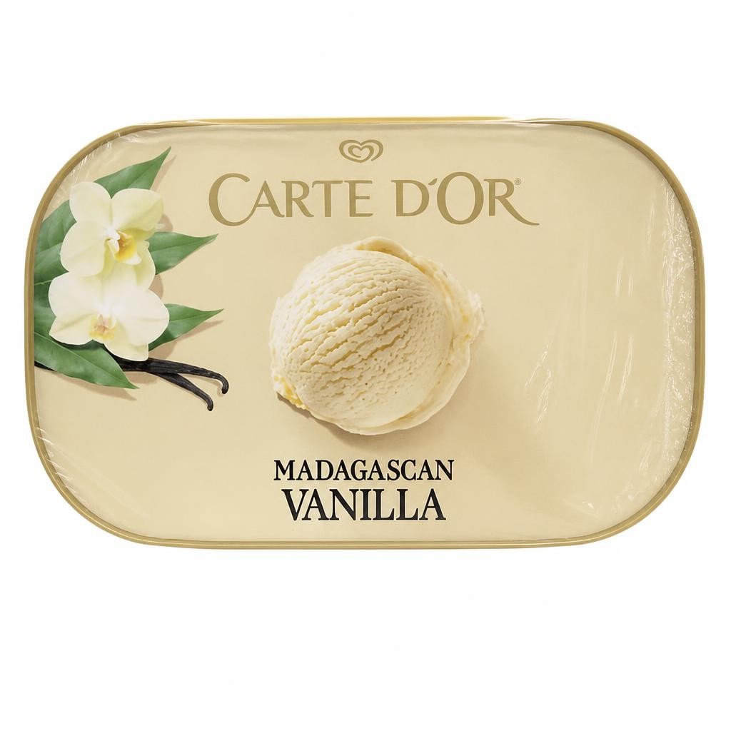Carte D'Or Madagascan Vanilla Ice Cream Tub Dessert