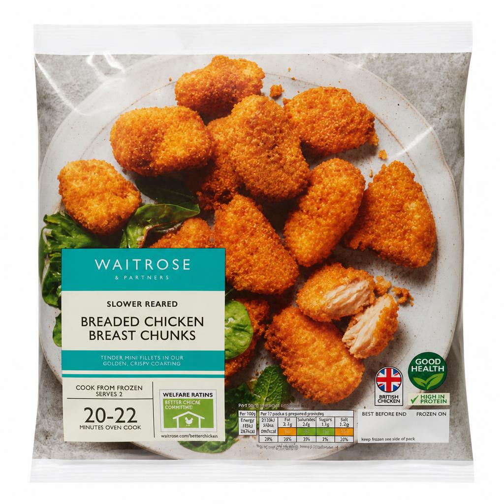 Waitrose Frozen Breaded Chicken Breast Chunks