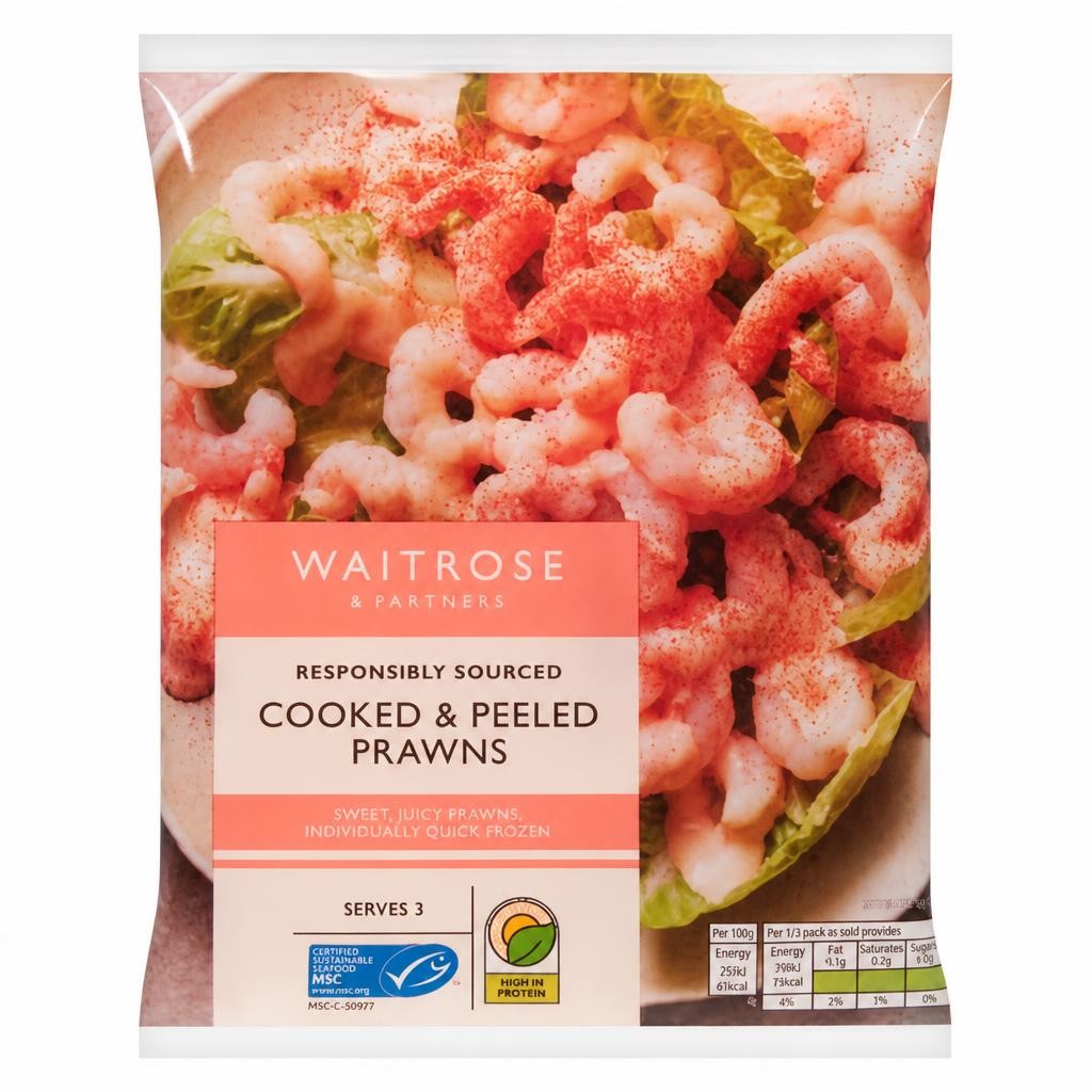 Waitrose MSC Cooked & Peeled Prawns