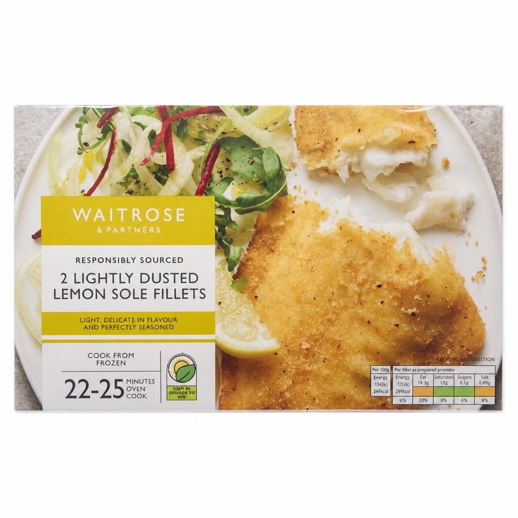 Waitrose 2 Lightly Dusted Lemon Sole Fillets