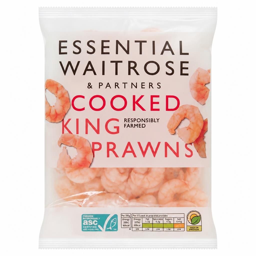 Waitrose Essential ASC Cooked King Prawn