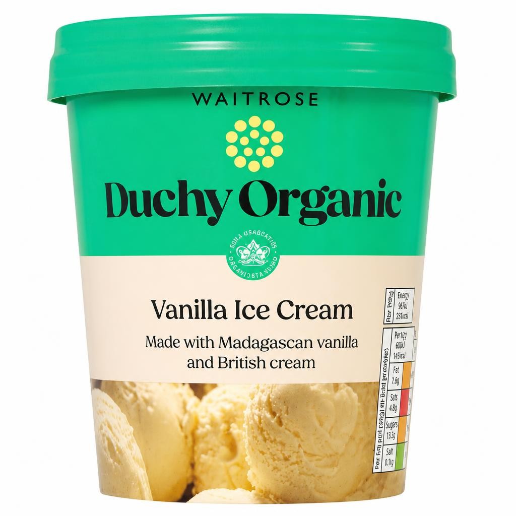 Duchy Organic Vanilla Ice Cream