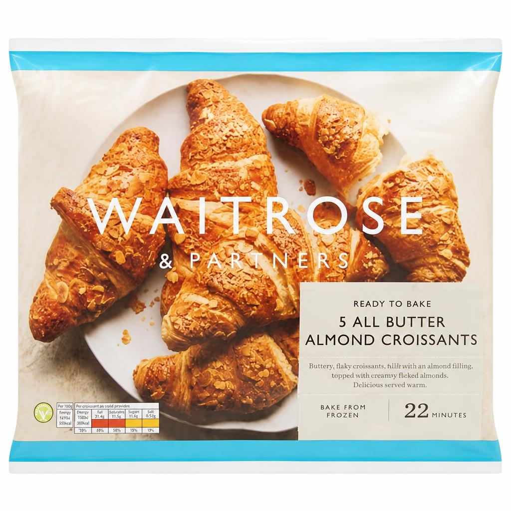 Waitrose Ready To Bake 5 All Butter Almond Croissants