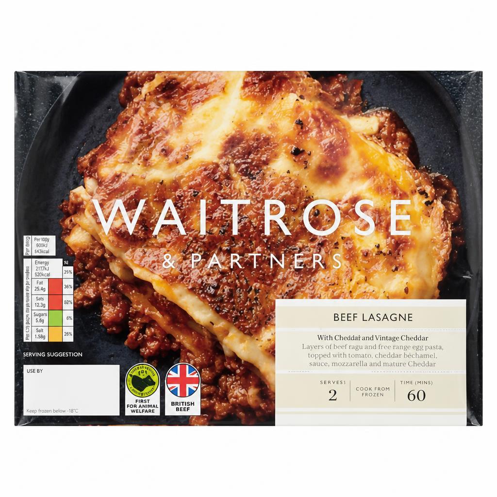 Waitrose Frozen Beef Lasagne For 2