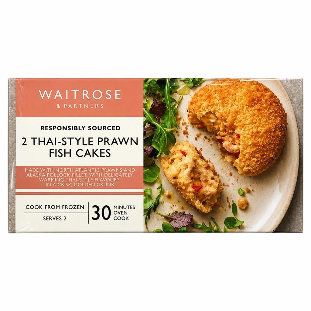 Waitrose Frozen 2 Thai Prawn Fish Cakes