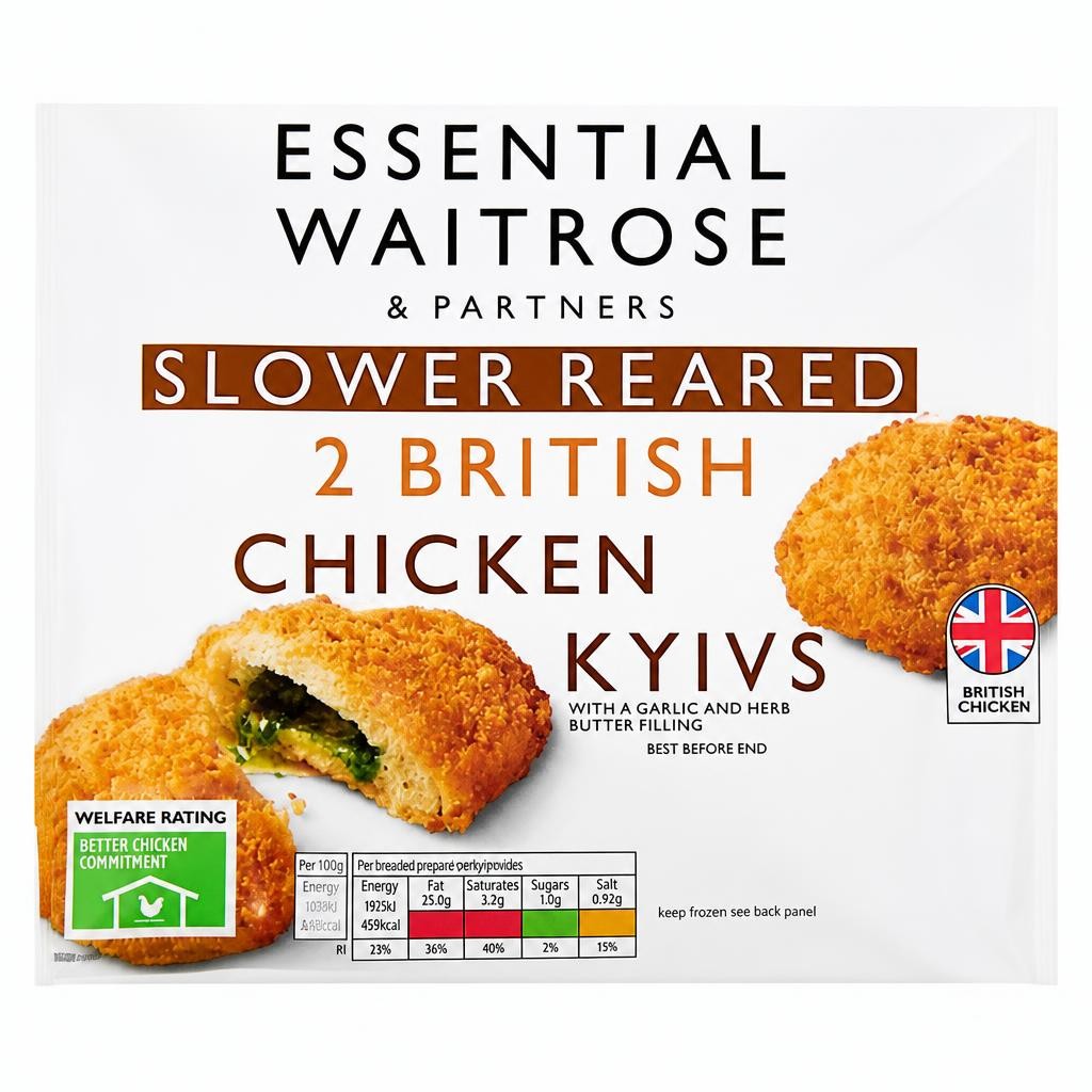 Essential 2 Frozen Garlic Chicken Kyivs