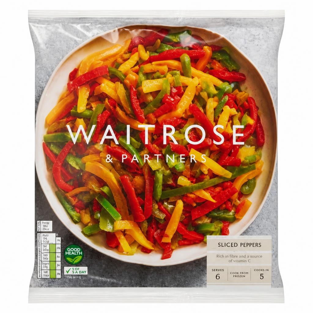 Waitrose Frozen Sliced Peppers