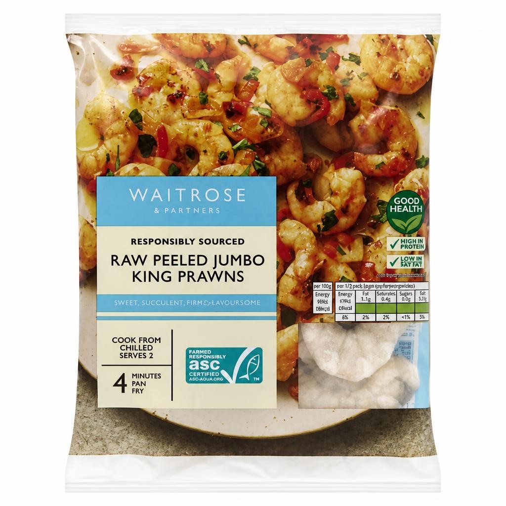 Waitrose ASC Raw Jumbo King Prawns