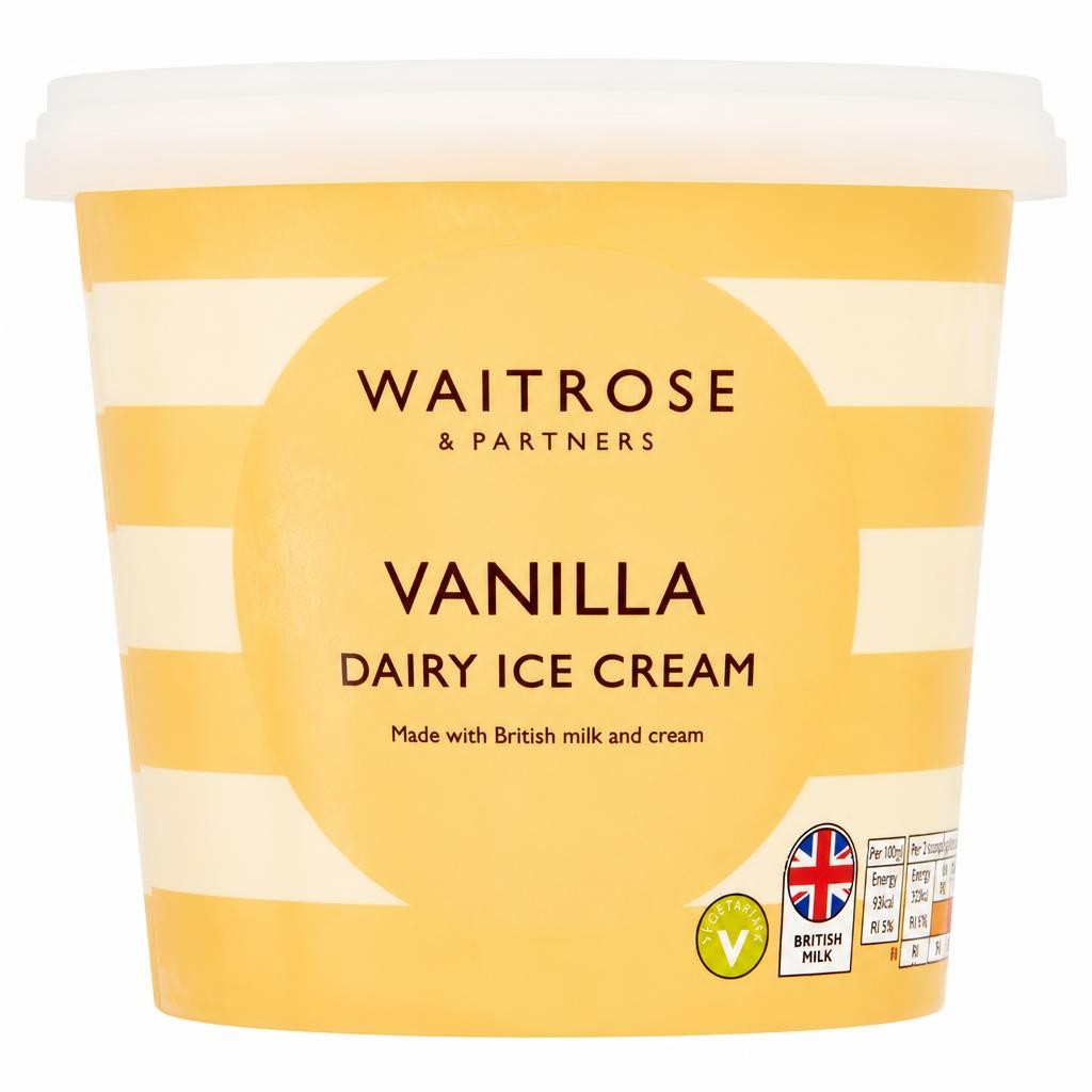 Waitrose Vanilla Dairy Ice Cream