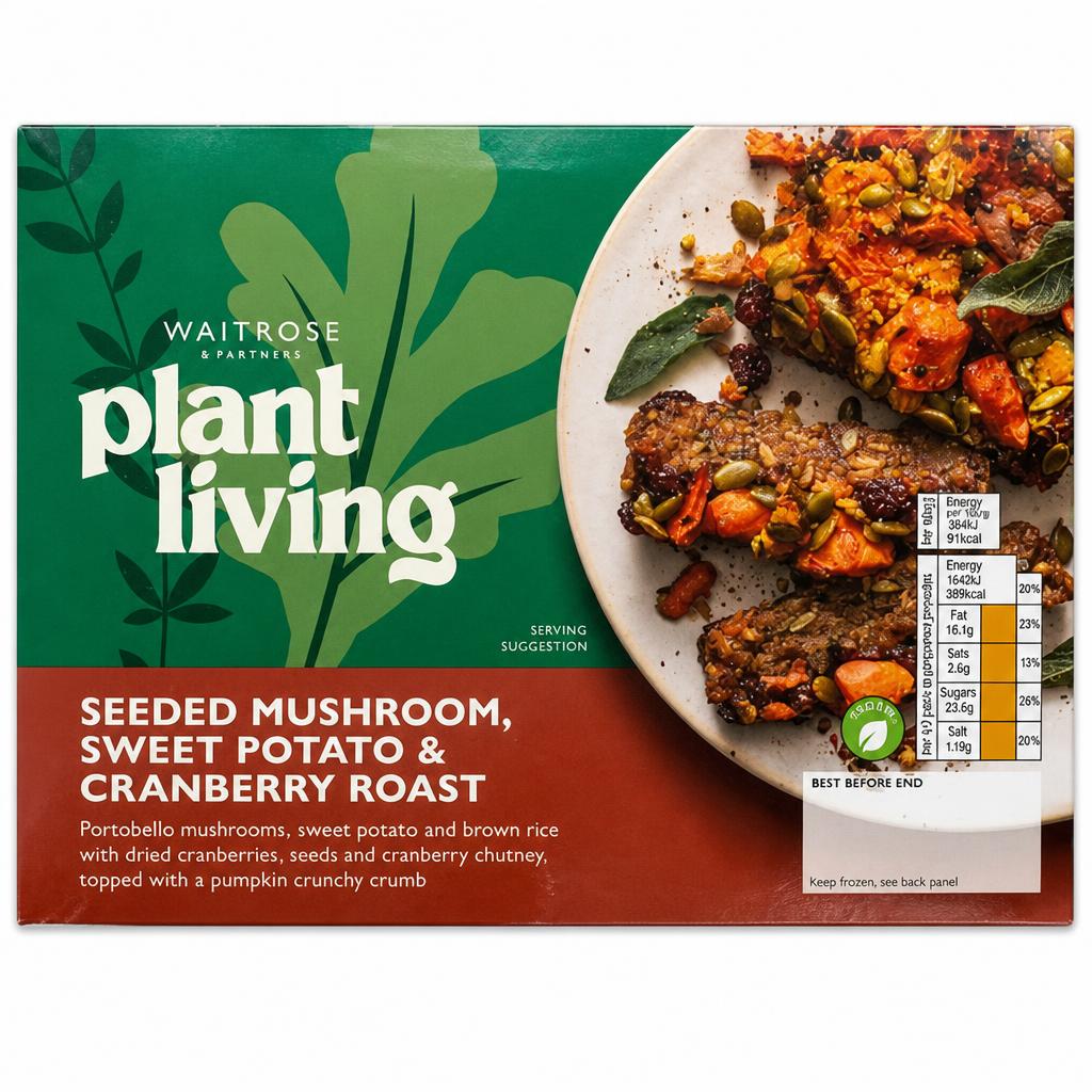 Waitrose PlantLiving Seeded Mushroom Sweet Potato Roast