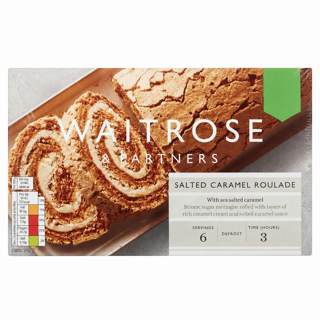 Waitrose Frozen Salted Caramel Roulade