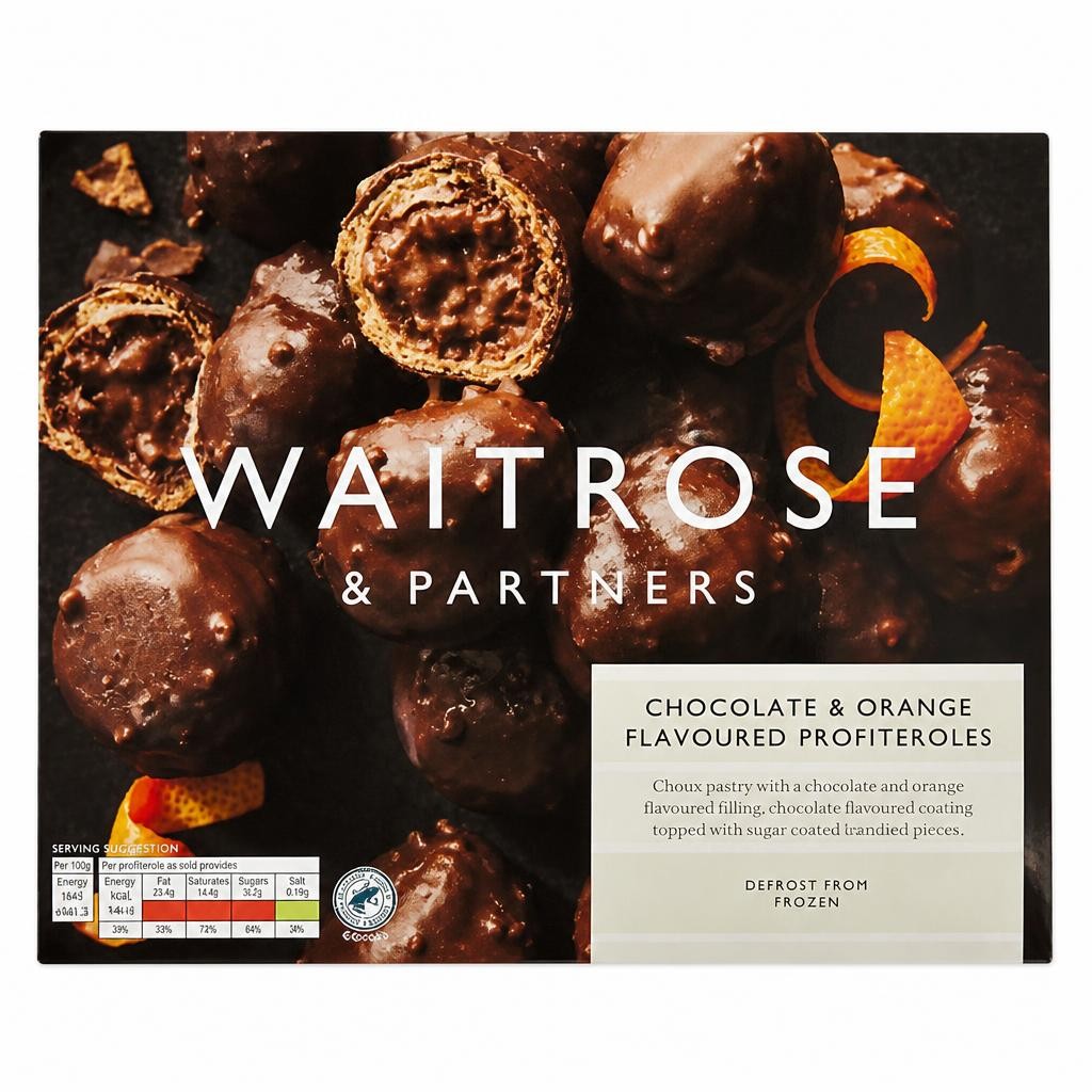 Waitrose Chocolate & Orange Profiteroles