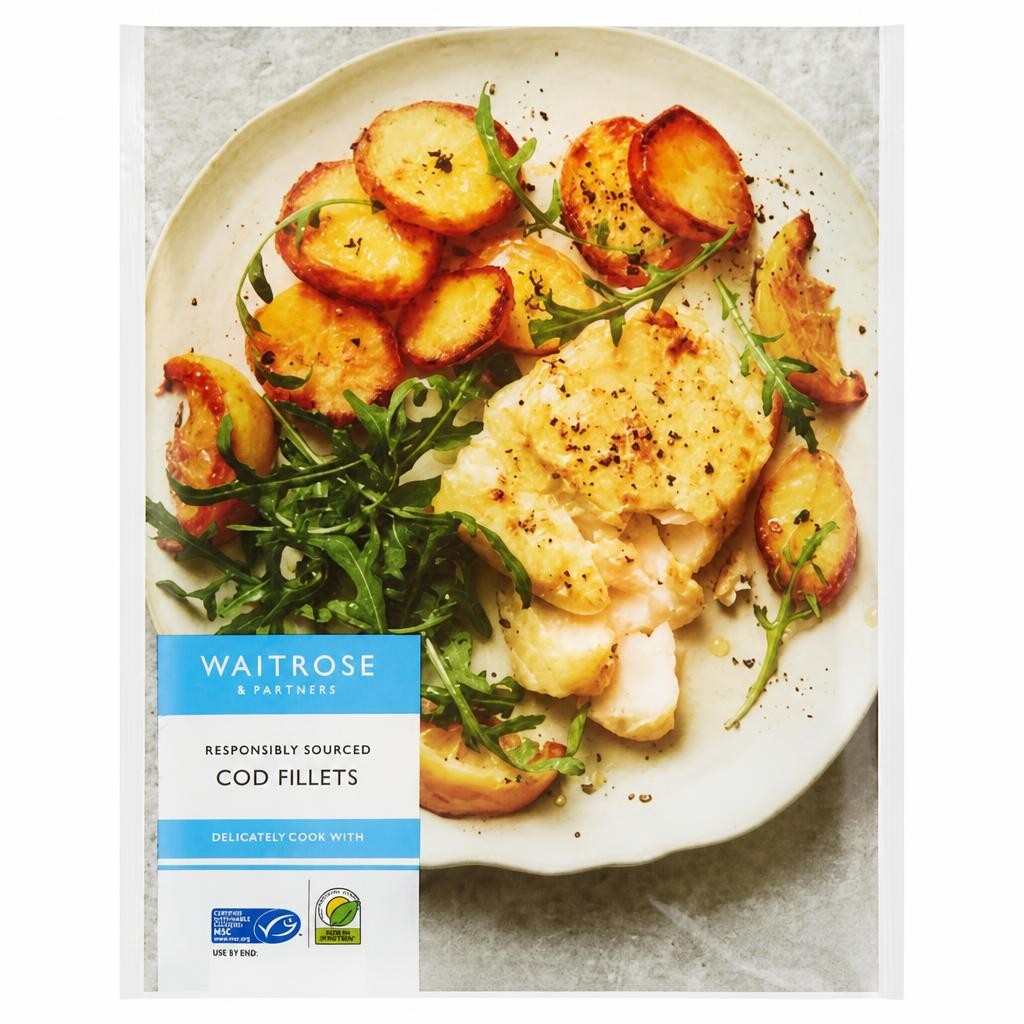 Waitrose Frozen Line Caught Cod Fillets MSC