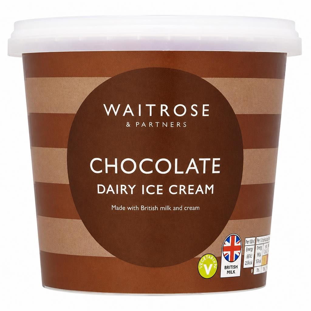 Waitrose Chocolate Dairy Ice Cream