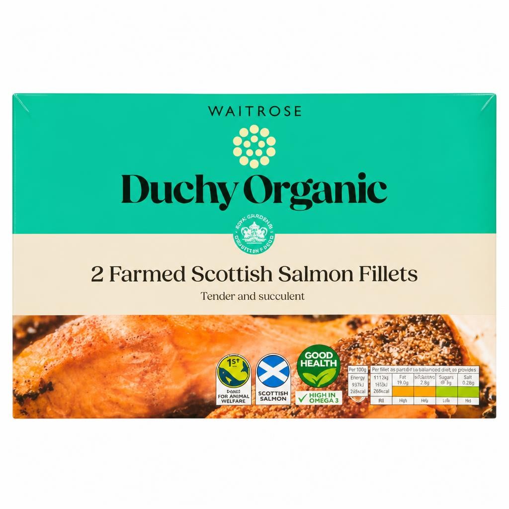 Duchy Organic 2 Frozen Scottish Salmon Fillets